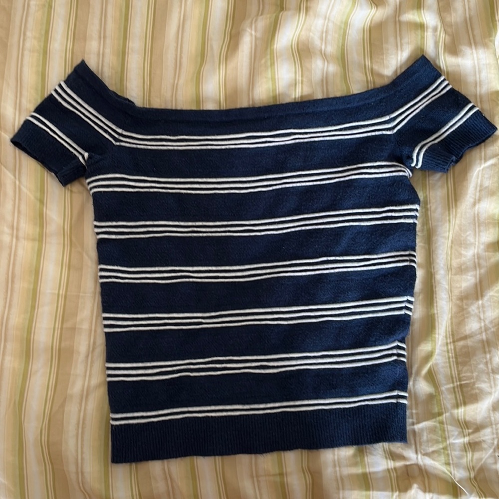 Striped Off the Shoulder Top